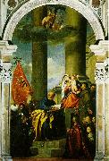TIZIANO Vecellio Madonna with Saints and Members of the Pesaro Family  r oil painting on canvas